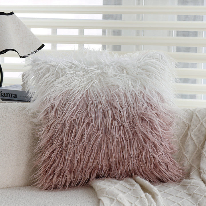 Square decorative cushion cover with finely woven tree jacquard and velvety piping Kalsten