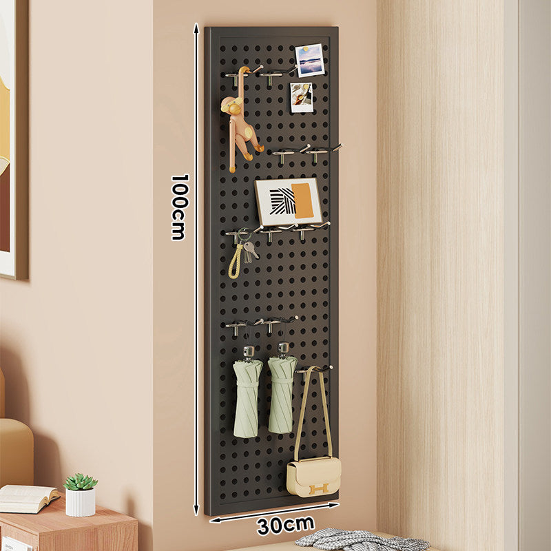 Wall-Mounted Perforated Metal Pegboard Organizer Panel