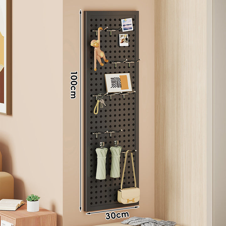 Wall-Mounted Perforated Metal Pegboard Organizer Panel