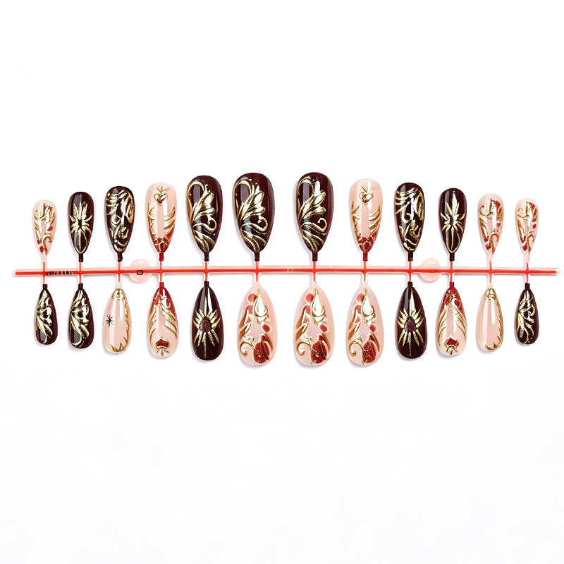 Creative nail art set with glamorous flower and embellishment design Kalsten
