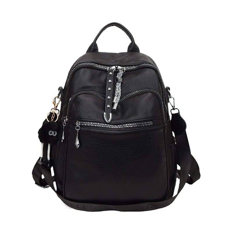 Stylish Multi-Functional Leather Backpack