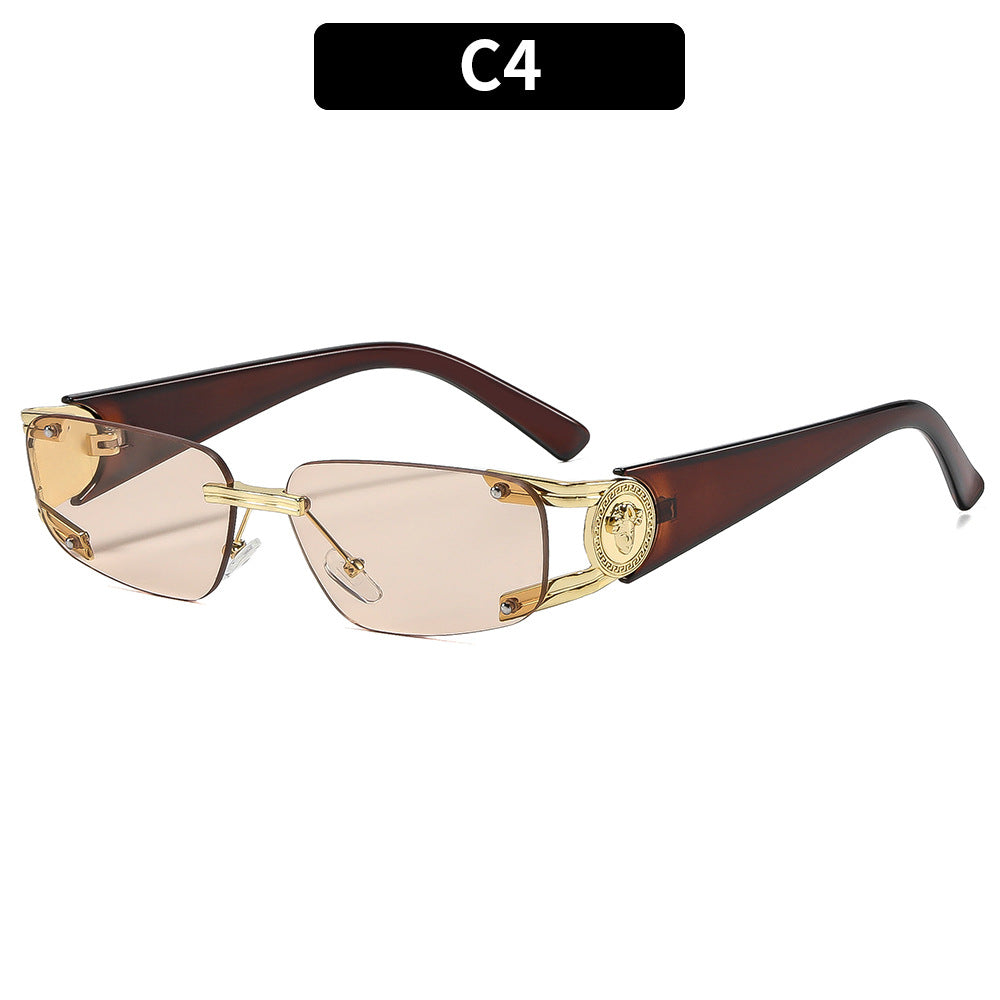 Sleek Architectural Shield Sunglasses