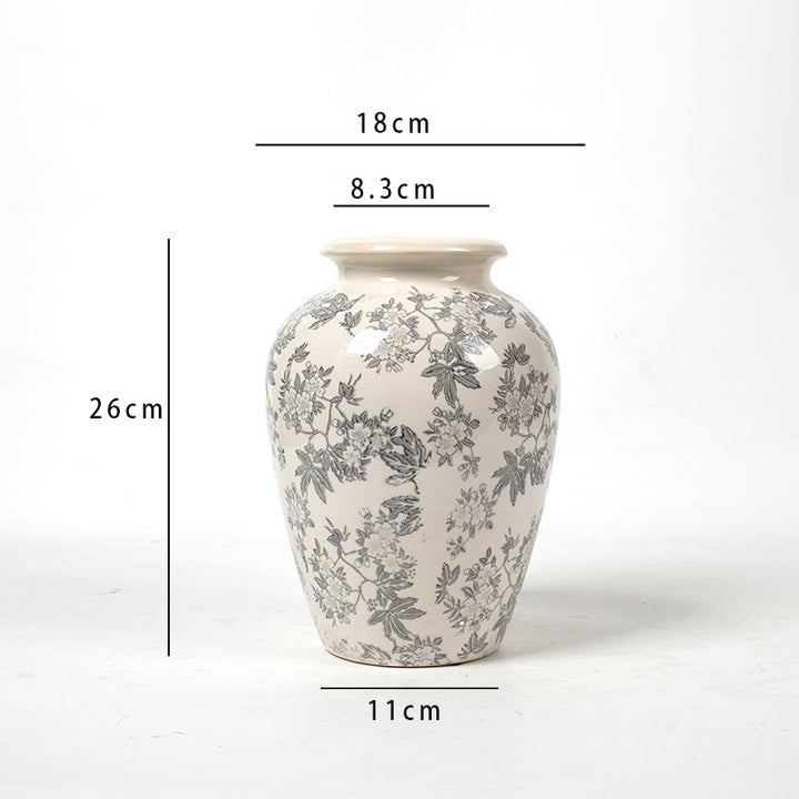 Elegant floral ceramic carafe Kalsten