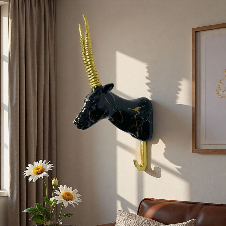 Wall hooks in the shape of a stylized unicorn Kalsten