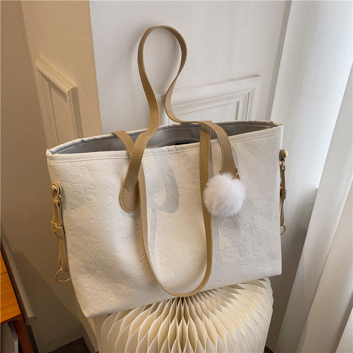 Stylish Embossed Shoulder Tote Bag