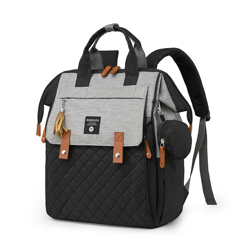 Multifunctional Quilted Diaper Backpack Kalsten