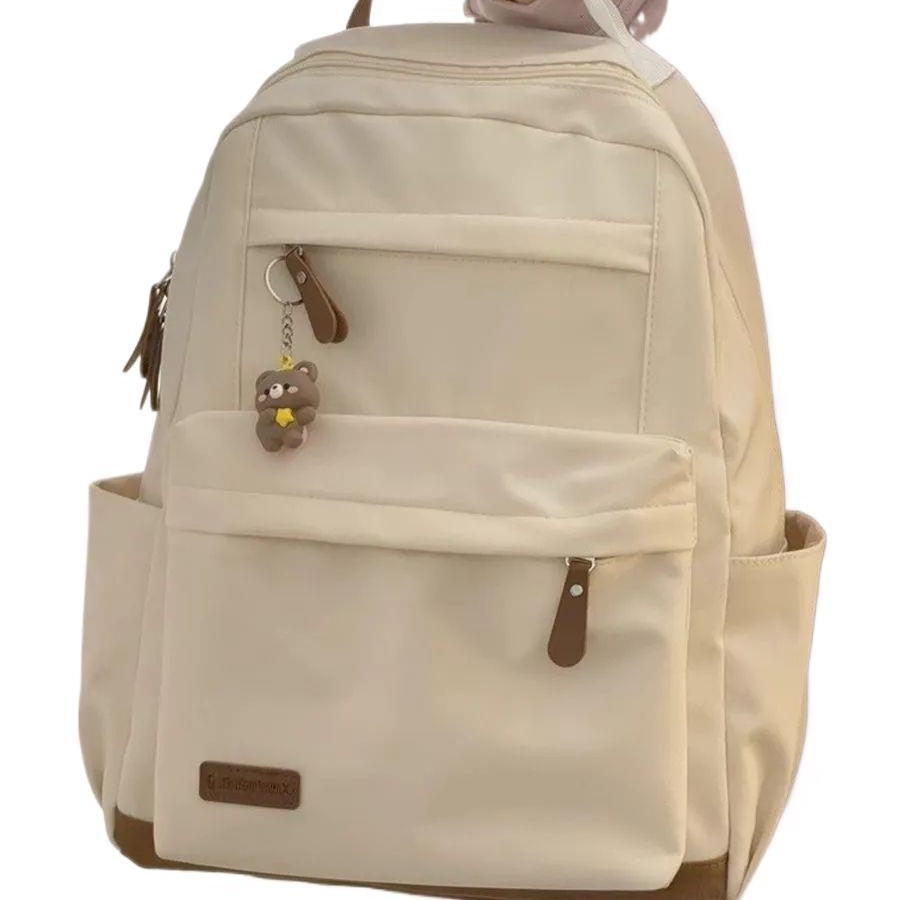 Fashionable leisure backpack with cute bear charm Kalsten