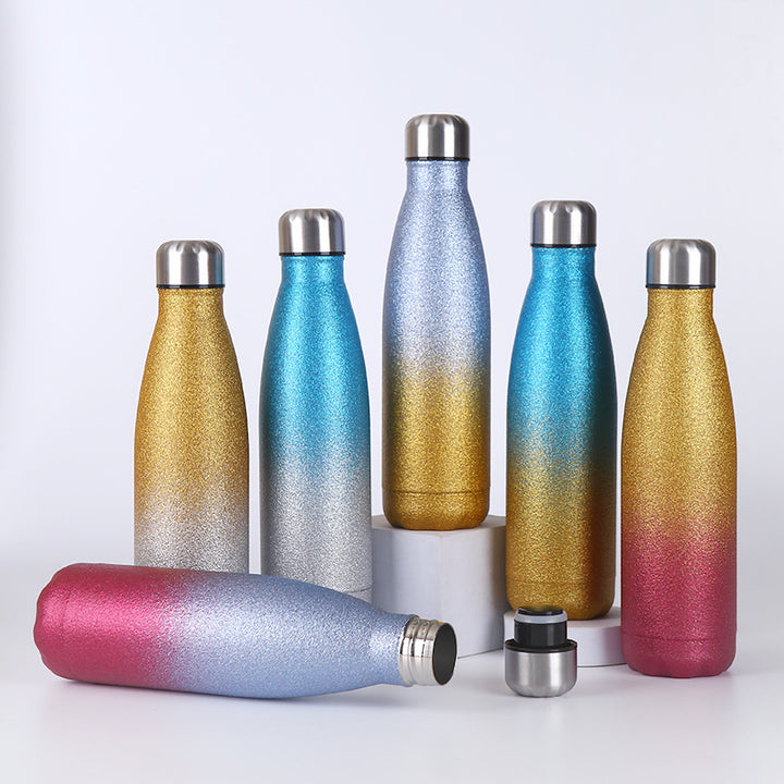 Ladies Insulated Water Bottle with Elegant Glitter Surface Kalsten