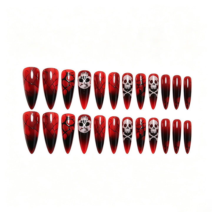 Creative Halloween Nail Art with Spider Web and Skull Designs Kalsten