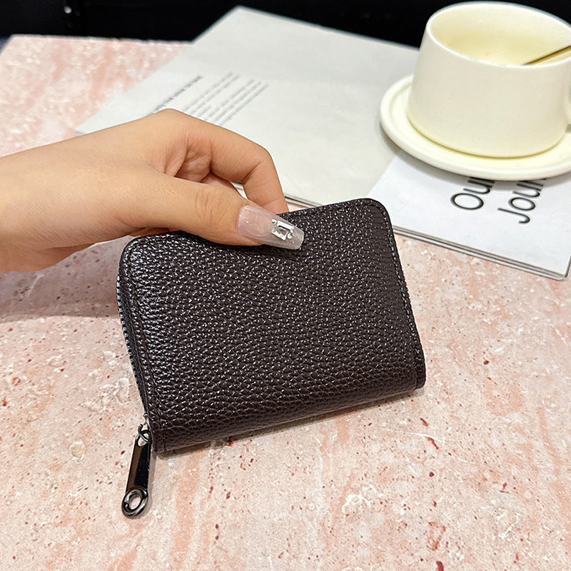 Compact RFID-Blocking Zipper Wallet