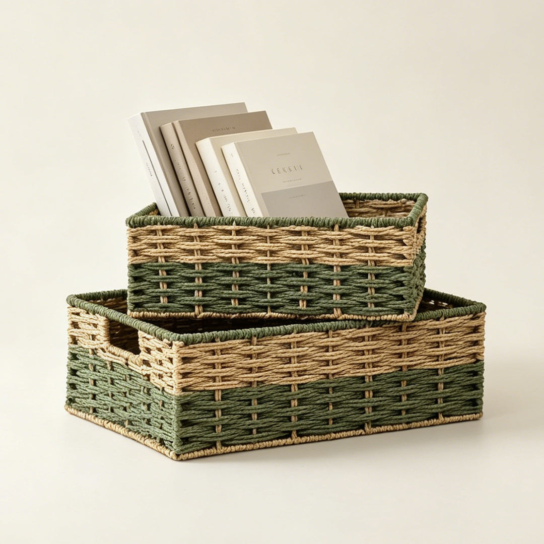 Handcrafted storage basket in natural design Kalsten