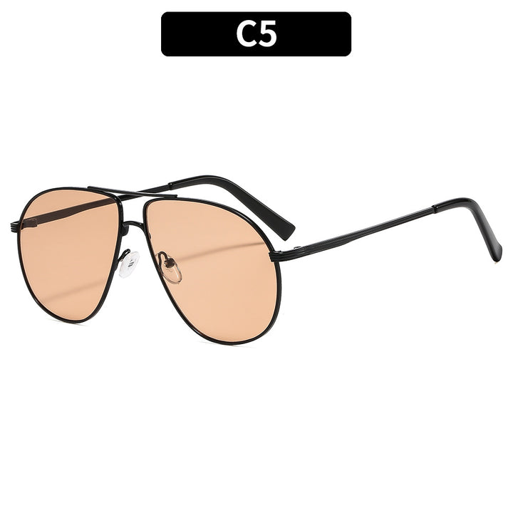Retro Aviator Sunglasses with Premium Metal Accents