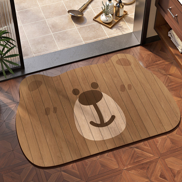 Cute Animal-Themed Bathroom Mat
