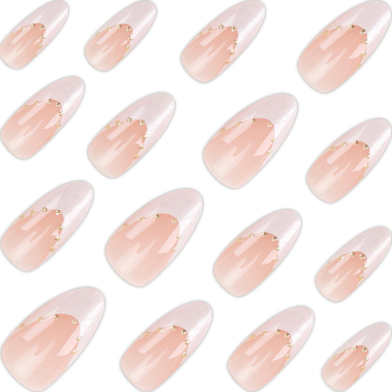 Elegant Stiletto Press-On Nails with Gold Accents Kalsten