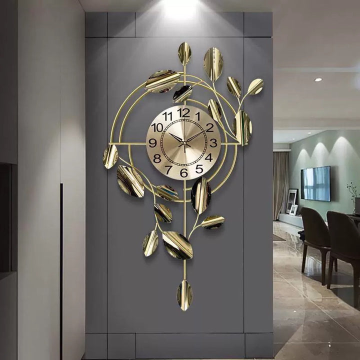 Decorative Wall Clock with Leaf Design Kalsten
