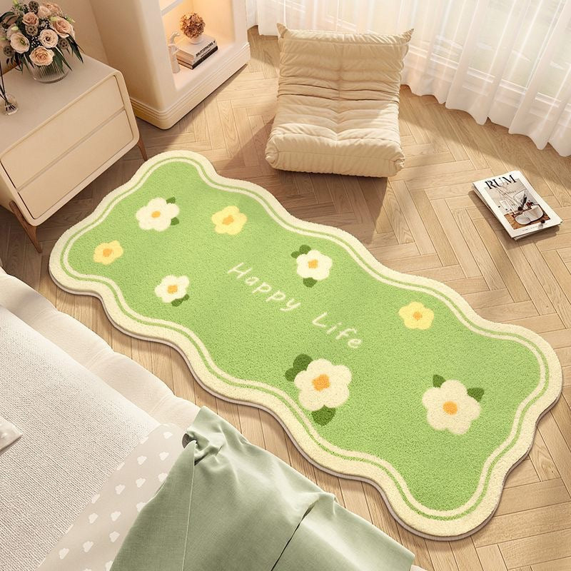Floral Design Plush Area Rug