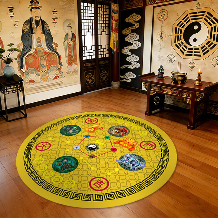 Round Feng Shui Area Rug