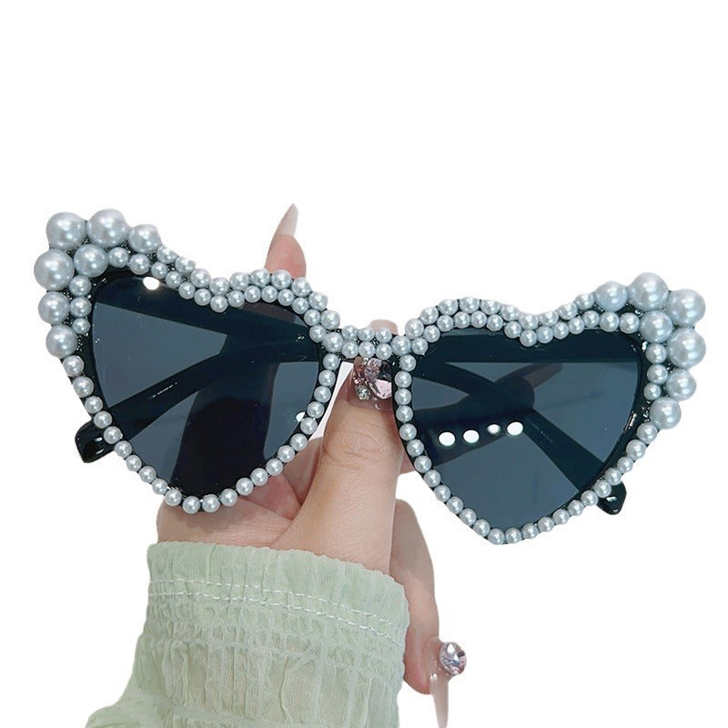 Cat-Eye Pearl-Embellished Sunglasses Kalsten