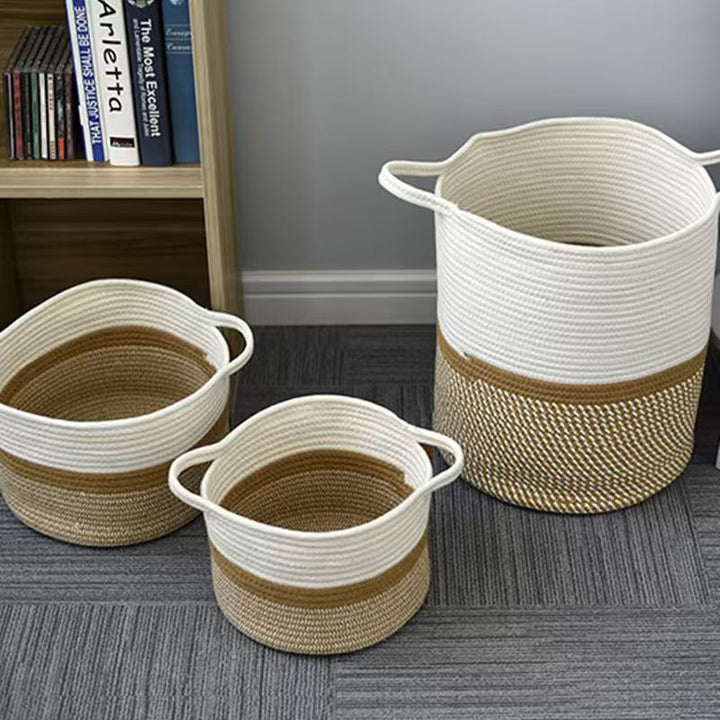 Handcrafted Natural Fiber Storage Basket