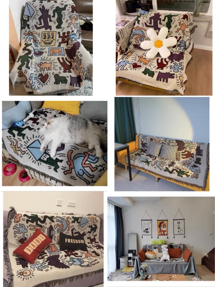 Artistic Graphic Throw Blanket