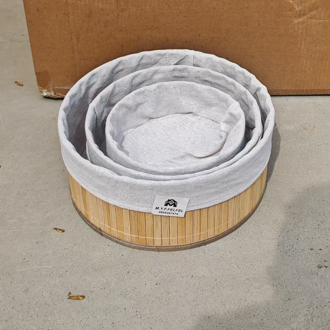Storage baskets with decorative fabric insert Kalsten