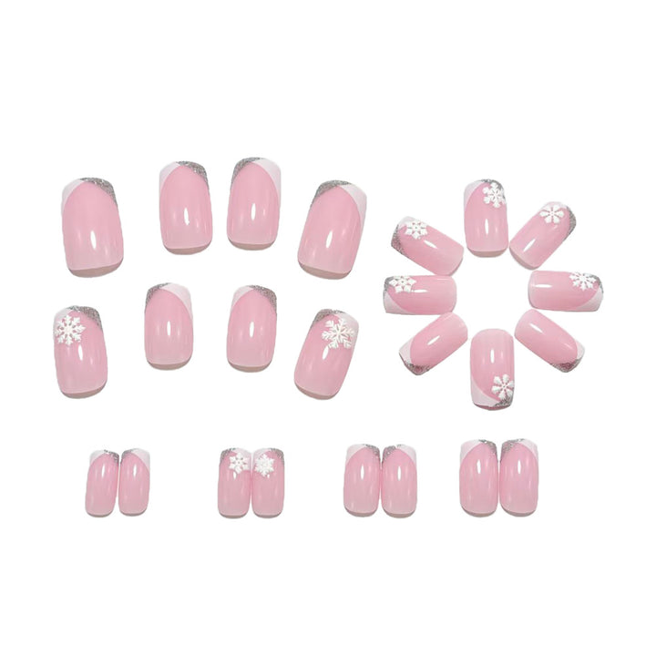 Elegant artificial nails with snowflake design Kalsten