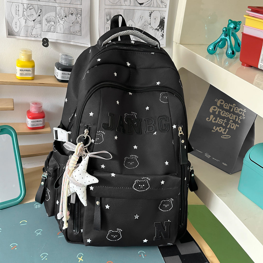 Casual Character-Embellished Backpack Kalsten