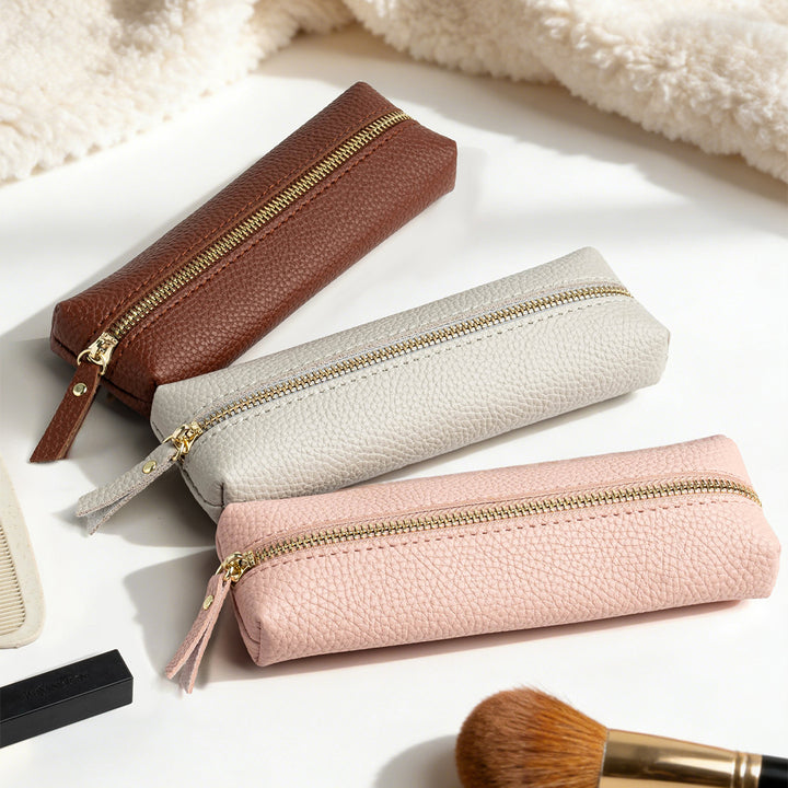 Leather Zippered Pencil Case Kalsten