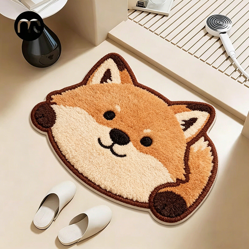Cute Cartoon Fox Shaped Bath Mat