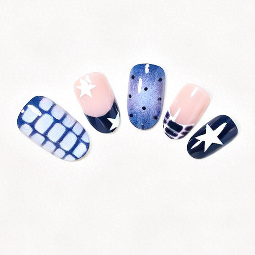 Artistic Ocean-Inspired Press-On Nail Set Kalsten