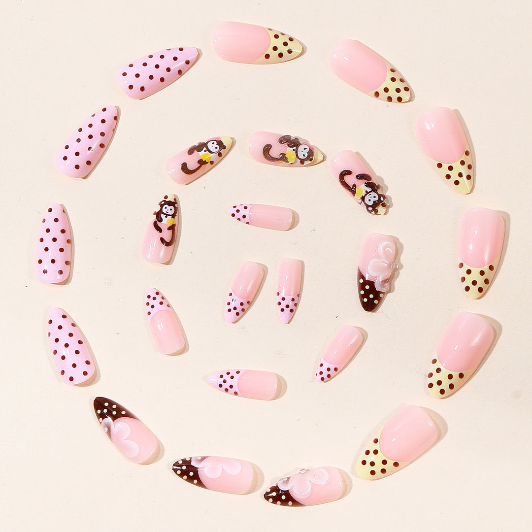 Playful 3D Monkey-Themed Nail Art Extensions Kalsten