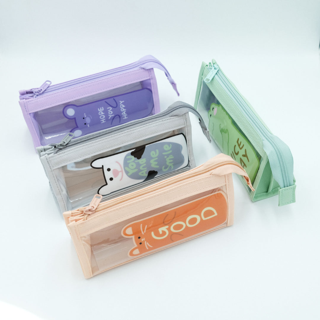 Creative Cartoon Zippered Pencil Case