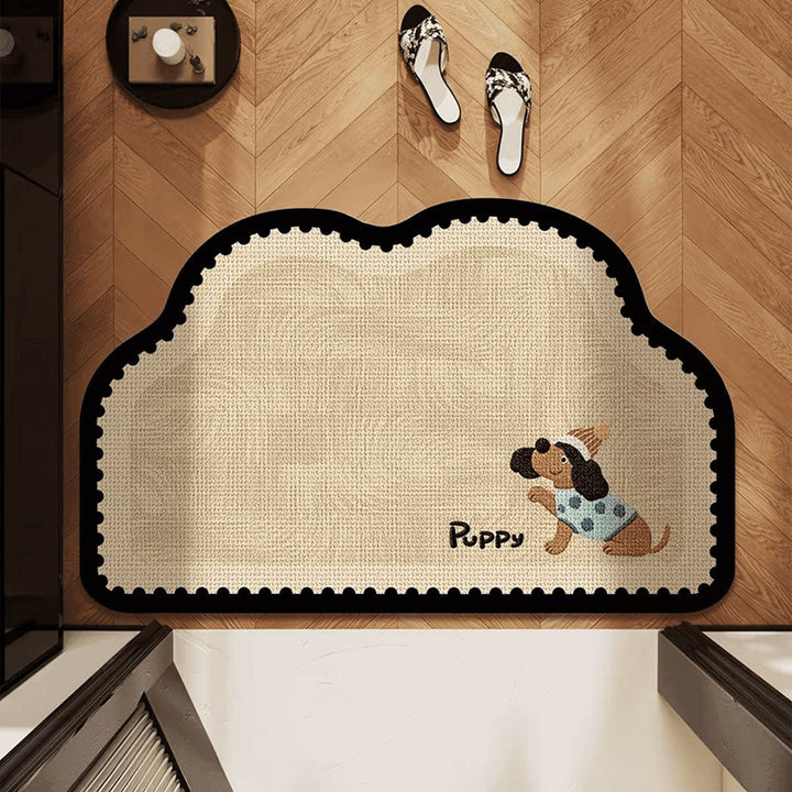 Playful Dog-Themed Bath Mat