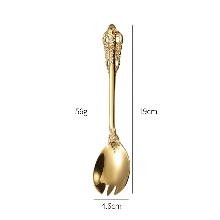 Elegant fish fork with artistic handle design Kalsten