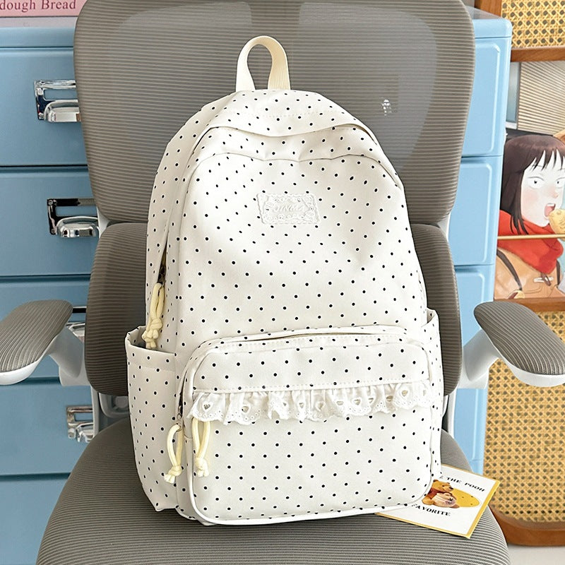 Charming Polka Dot School Backpack Kalsten