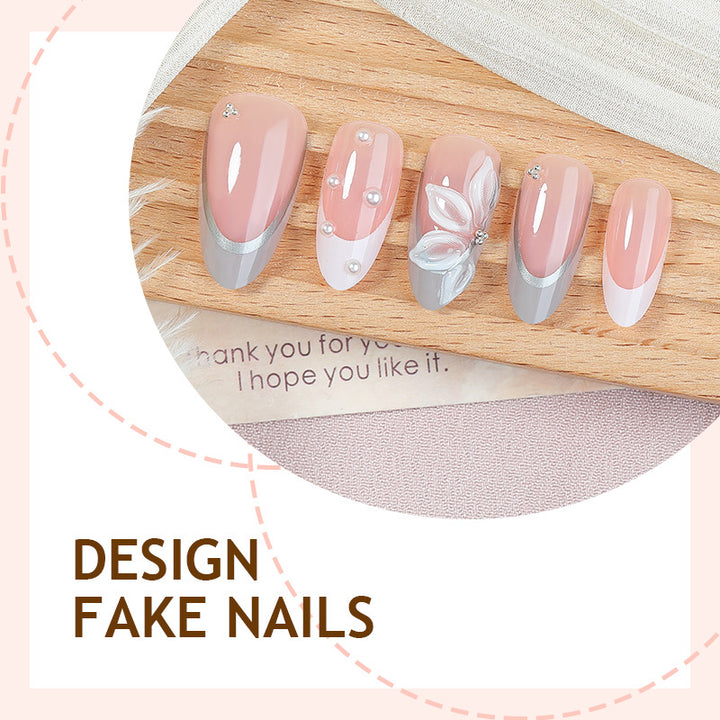 Creative Nail Art Set with Elegant Jewelry Accents Kalsten