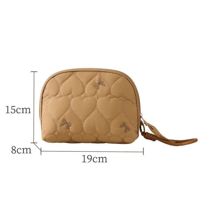 Heart-Quilted Makeup Bag Kalsten