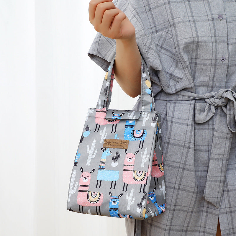 Insulated Dot-Patterned Lunch Bag Kalsten