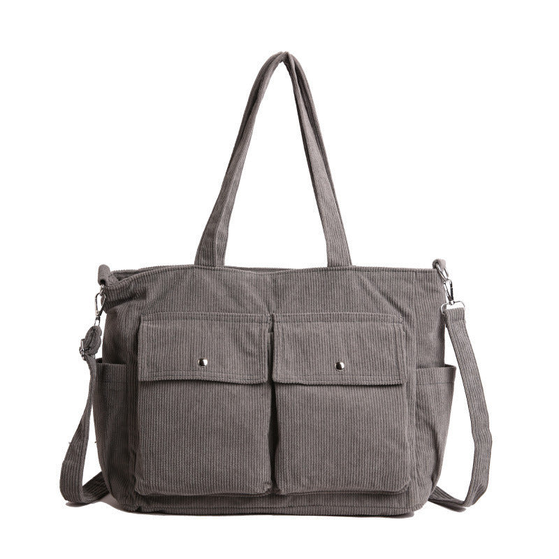 WoSpacious Corduroy Utility Tote Bag Kalsten