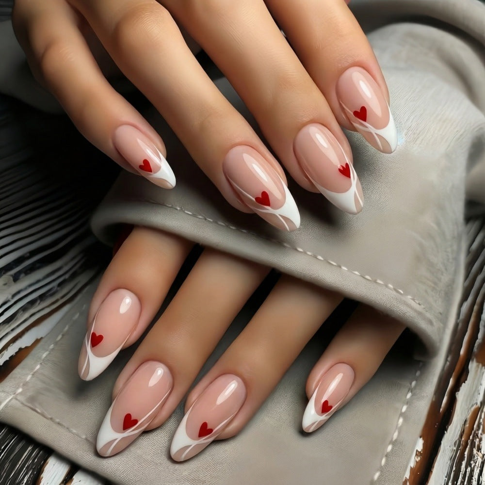 Artificial nails with romantic heart design Kalsten