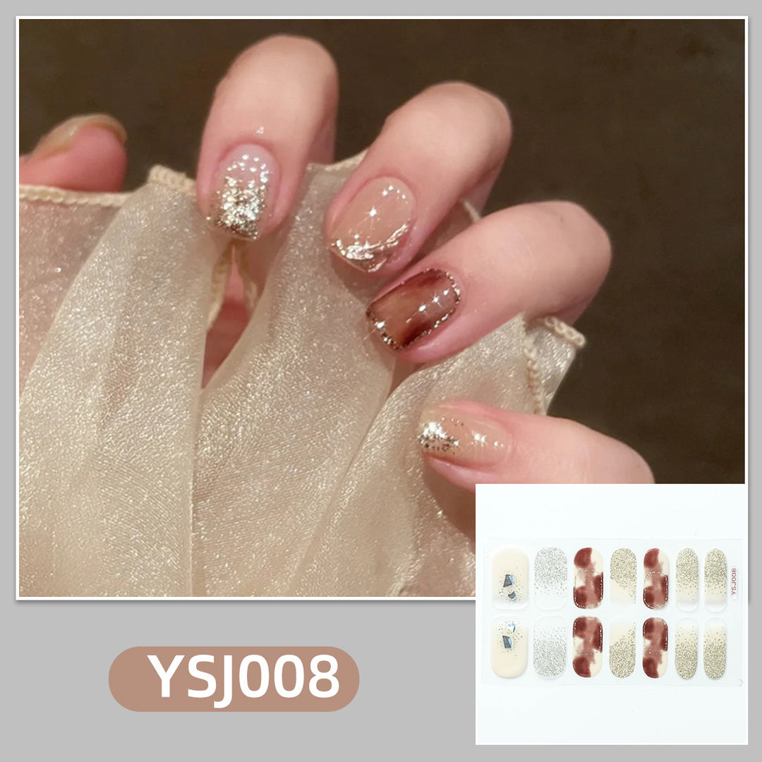 Artistic nail decoration with glitter details Kalsten