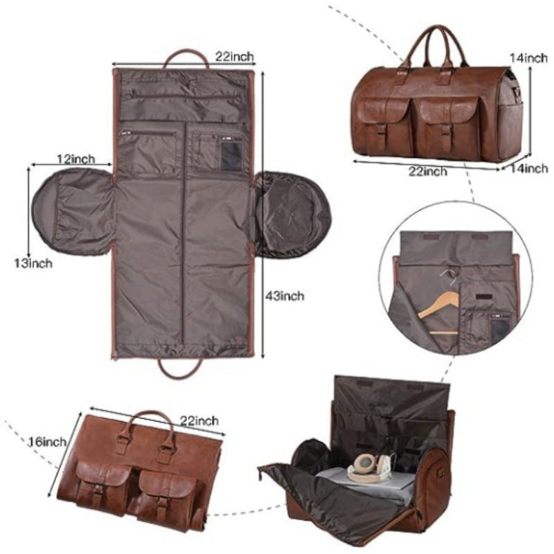 Elegant Travel Bag with Integrated Suit Compartment Kalsten