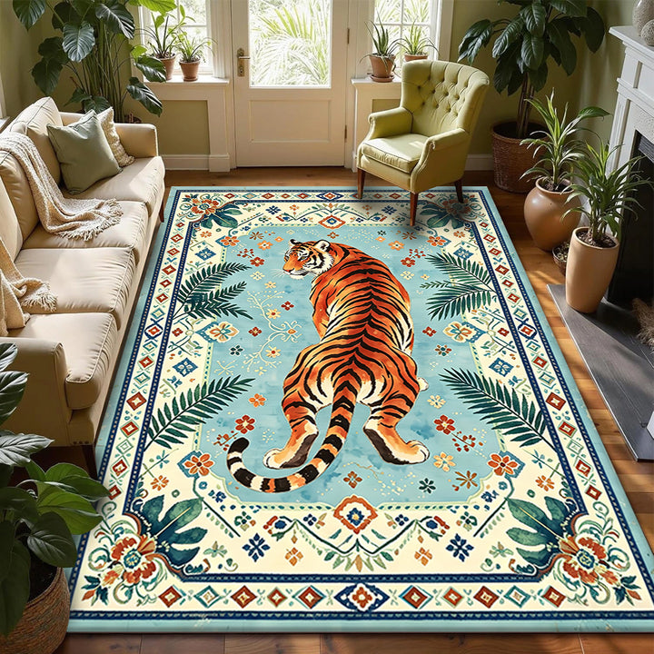 Artistic Tiger Print Area Rug