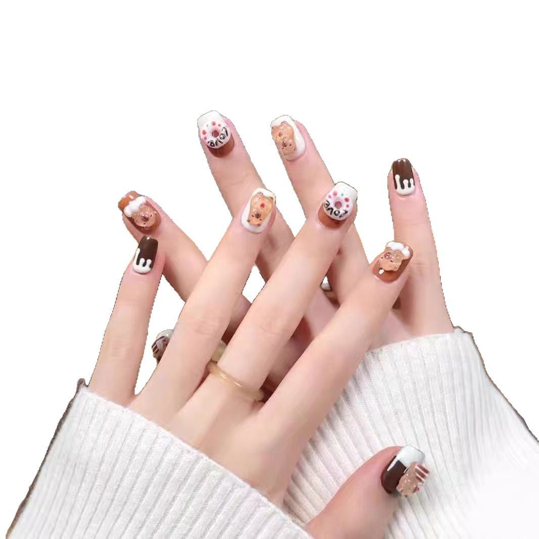 Creative Bear-Themed Press-On Nail Set Kalsten