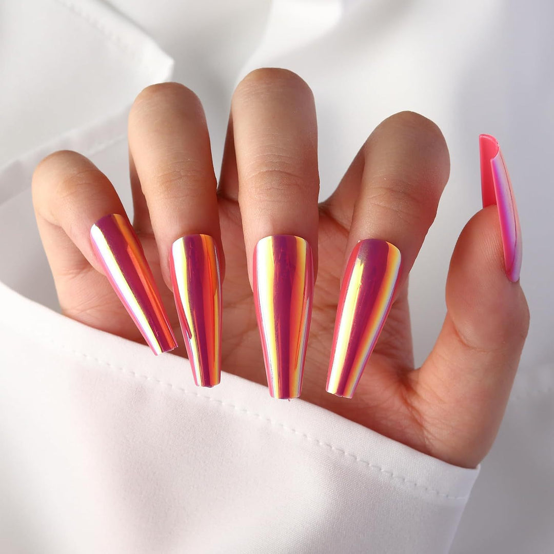 Artificial nails with holographic shine Kalsten