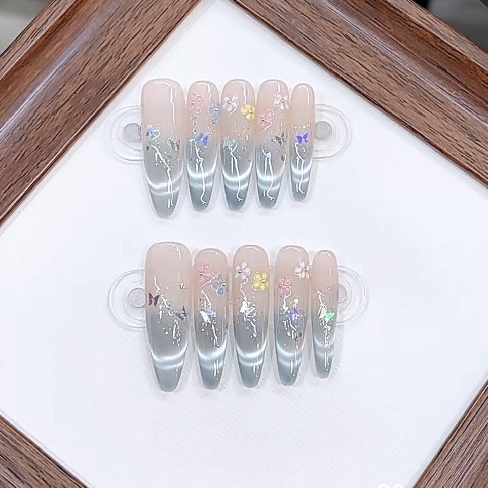 Artistic Floral Design Press-On Nail Set Kalsten