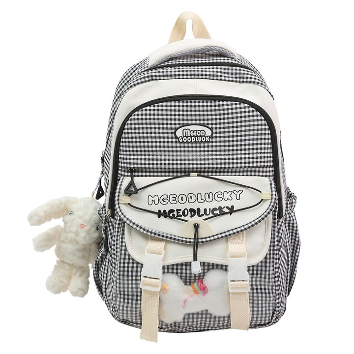 Stylish Checkered School Backpack