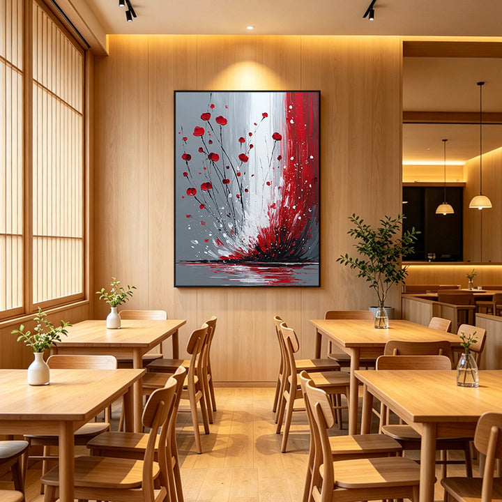 Modern Abstract Floral Canvas Artwork