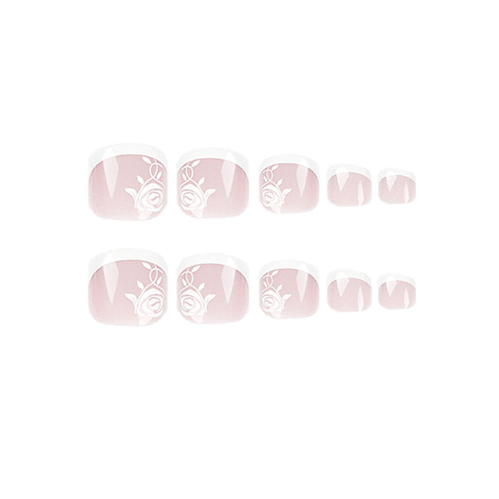 Artful toenail art in elegant French style Kalsten