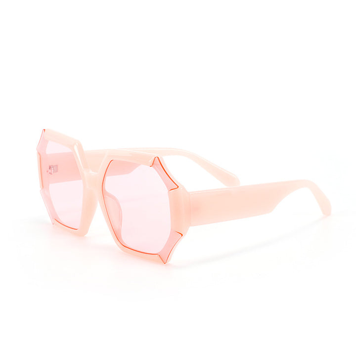 Ladies fashionable sunglasses with faceted frame Kalsten